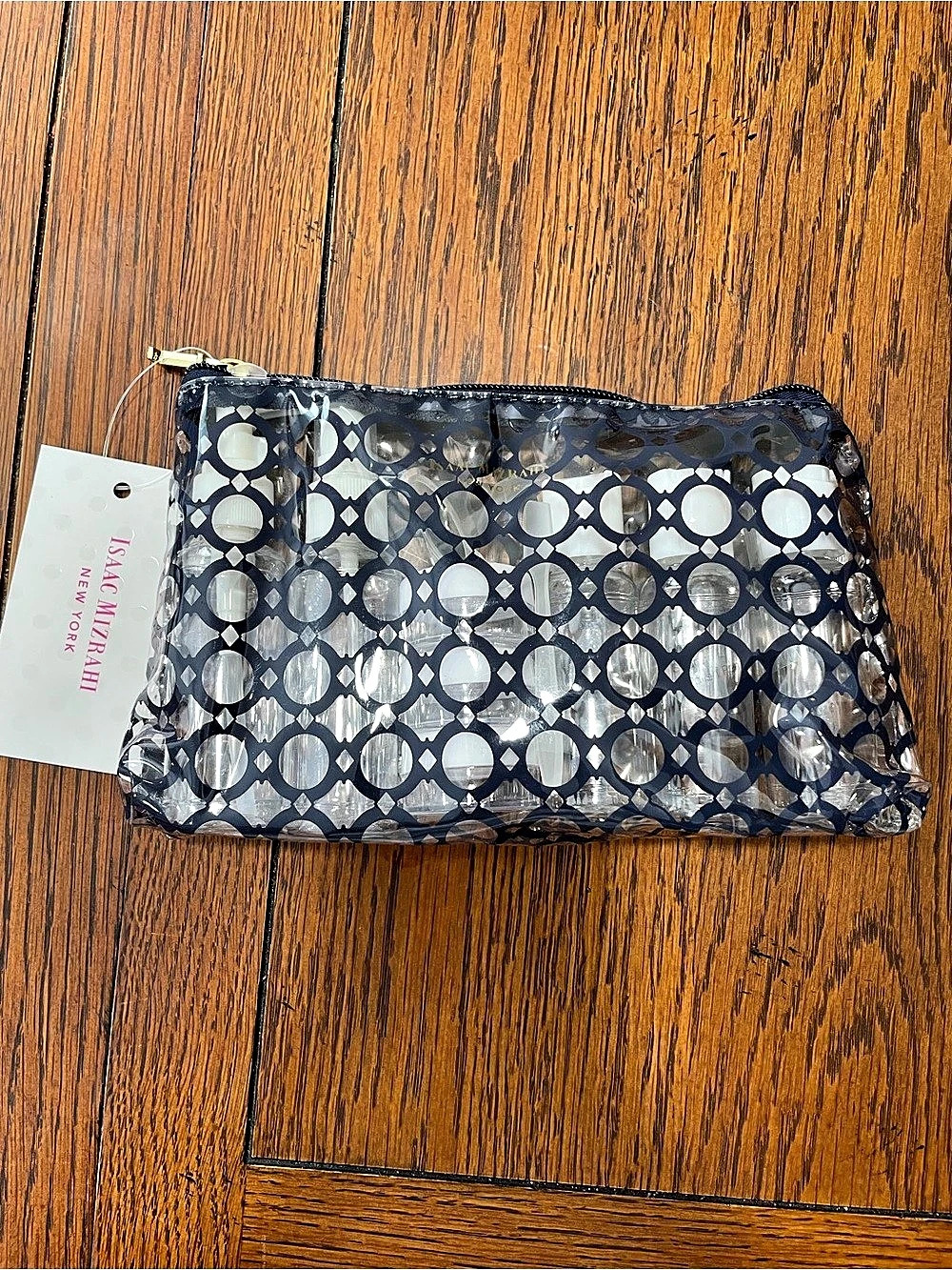 Vera Bradley Geometric Cosmetic Pouch in Blue & White NWT